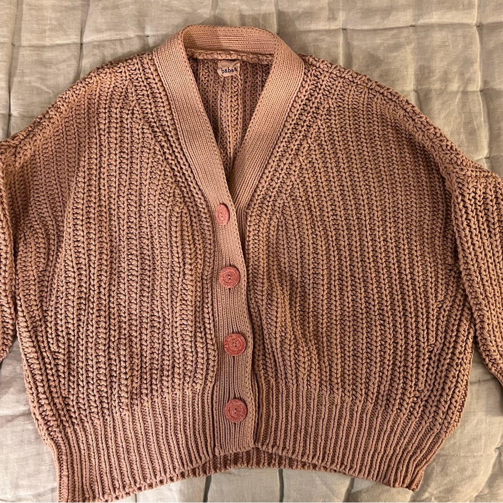 Babaa No.18 cardigan in dusty rose